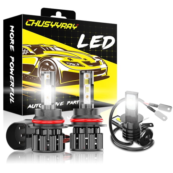 9004 9007 LED Headlight High/Low Beam + H3 Fog Light Bulbs Combo For Nissan Sentra 00-03