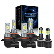 9005 9006 880 LED Headlight Bulbs Kit High+Low Beam 880 893 899 Fog Light Bulbs Pack of 6
