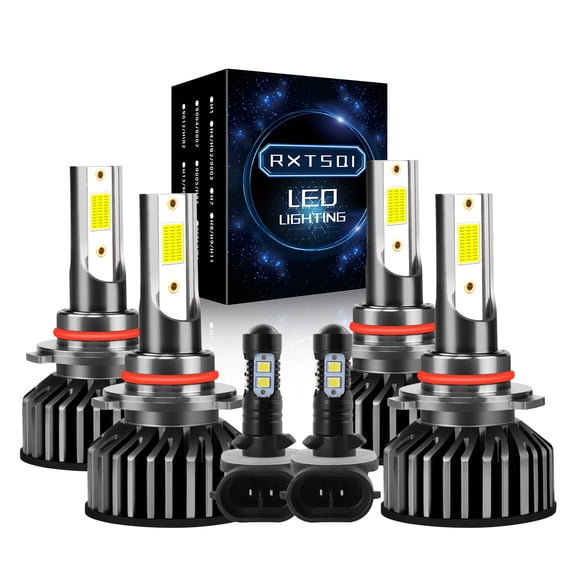 9005 9006 881 LED Headlight Hi&Lo+Fog Light Bulbs White for Freightliner Coronado 2013 2014 2015 2016 2017 2018,Pack of 6,f2