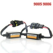 9005/9006/9012/H10 LED Anti Flicker Capacitor Error Code Computer Warning Canceller LED Resistor Canbus DecoderPack of 2