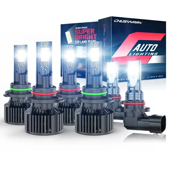 9005 9006 9145 LED Headlight Fog Kit For Chevy Silverado GMC Sierra 1500 99-06