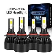 9005 9006 Combo LED Headlight Bulbs for Toyota Corolla 2001-2013 High Low Beam Lights White,c9