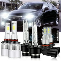 9005 9006 D4S Xenon bulbs for 2007-12 Lexus LS460 LED Headlights High Low Beam 6pc