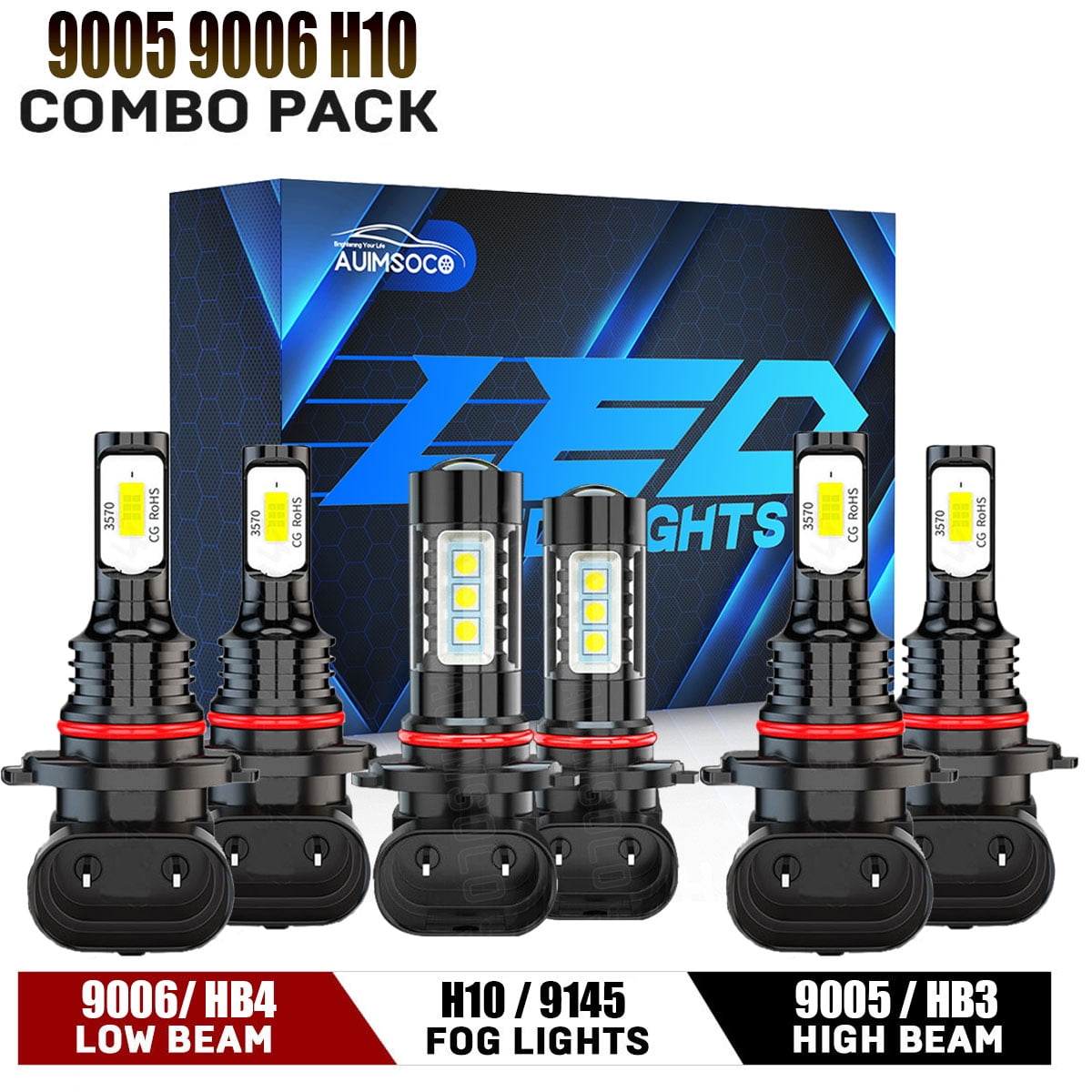 Purchase Combo 9006 9005 Cree 48-4014 SMD 60W LED High/Low Beam Xenon White Light Bulb In - Foto 7