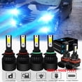 thumbnail image 1 of 9005 9006 H11 Headlights Kit,for Toyota Corolla 2009-2012 8000K Ice Blue LED High Beam Low Beam,6pcs, 1 of 9
