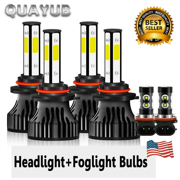 Quayub White LED 6000K Automotive Bulb 6 Pack