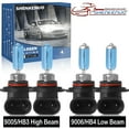 thumbnail image 1 of 9006 9005 Halogen Headlights Kit Combo Bulbs 100W 4200K High Low Beam Warm White, 1 of 12