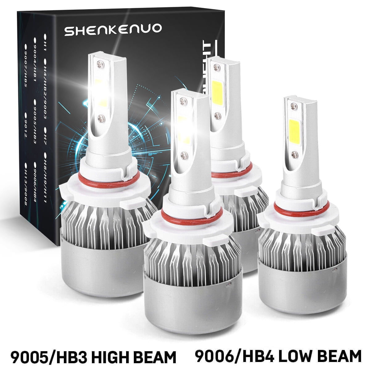 9005 9006 LED Headlight Bulb Kit for 1999-2006 GMC Sierra 1500