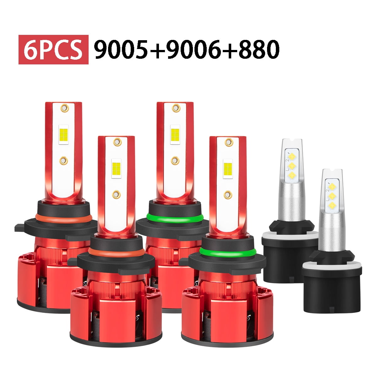9005 9006 LED Headlight Bulb High/Low Beam 880 Fog Bulbs Kit For GMC Yukon XL 1500 00-06