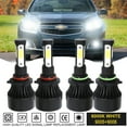 thumbnail image 1 of 9005 9006 LED Headlight Bulb Kit for 1997-2004 Chevy Corvette High Low Beam Combo 4pc 6500K White, 1 of 5