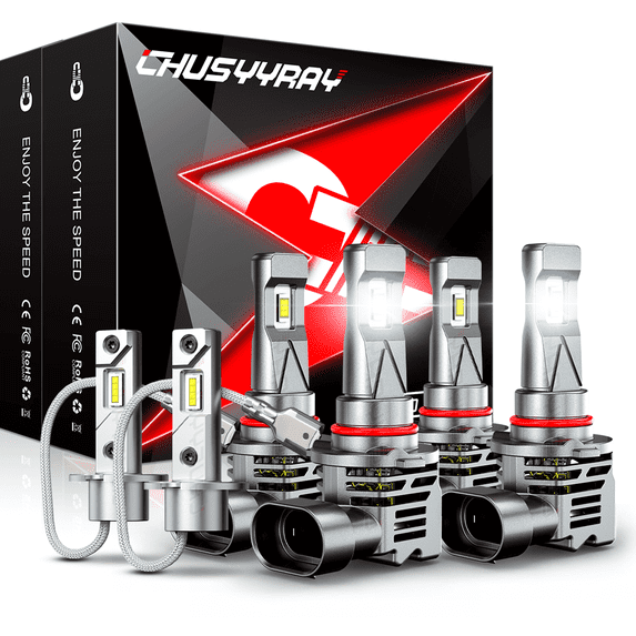 9005 9006 LED Headlight Bulbs & H3 Fog Light Plug&Play For Toyota Supra 1994-1998, Pack of 6