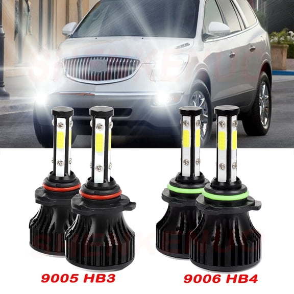 9005 9006 LED Headlight Bulbs for Buick Lesabre 2000 2001 2002 2003 2004 2005 High&Low Beam 4pcs