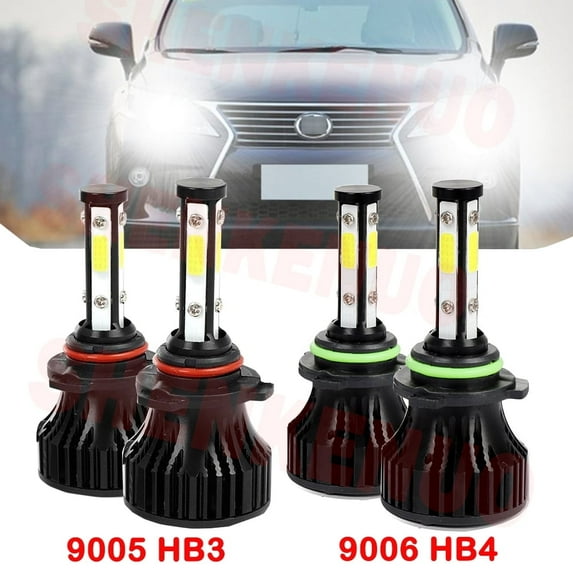 9005 9006 LED Headlight Bulbs for Lexus GS430 2001 2002 2003 2004 High&Low Beam 4pcs