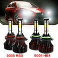 thumbnail image 1 of 9005 9006 LED Headlight Bulbs for Mitsubishi Lancer 2005 2006 2008 2009 2010 2011-2017 High&Low Beam 4pcs, 1 of 11