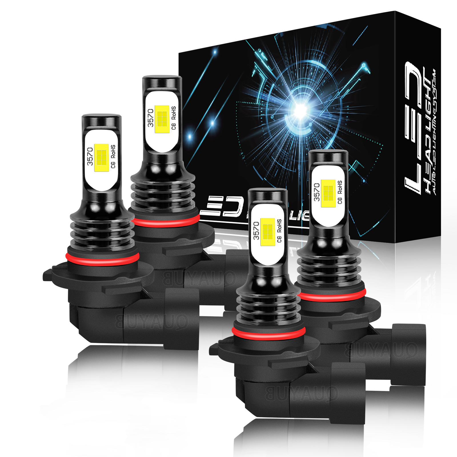 Flashtech Xenon Brightest White LED Halo Ring Headlight Kit for Dodge