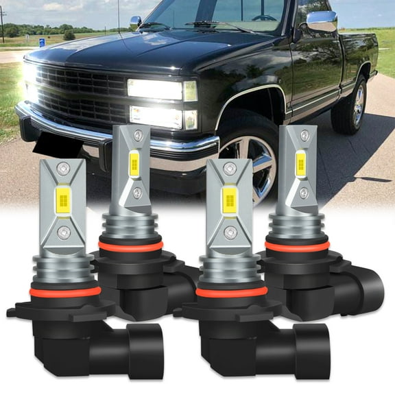 9005 9006 Led Headlight Bulbs for Chevy C1500 1990-1998 high/low beam 6000k white
