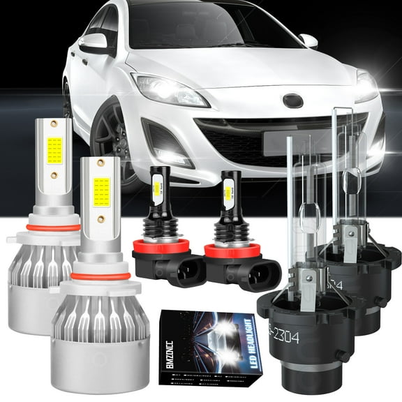 9005+D2S+H11/H8 Combo HID/LED Headlight Hi / Lo Beam + Fog Light Bulbs Plug&Play Kit