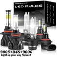 thumbnail image 1 of 9005 D4S High&Low Beam for Lexus LS460 2007 2008 2009 2010 2011 2012 D4S HID Xenon Headlight 9006 LED Fog Lights 6pcs, 1 of 13