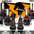thumbnail image 1 of 9005+H11+9145 Led Headlight Fog Light Combo Kit Hi/Lo Beam Bulbs 6000K White Pack of 6, 1 of 13