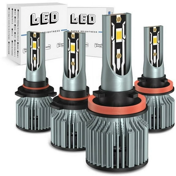 9005 H11 Combo LED Headlight High/Low Beam Bulbs 6000K for 2016-2019 Mazda CX-3