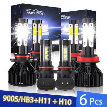 Ridroid 9005/9145 LED Headlight Kit – 100W 8000LM High/Low/Fog Bulbs – 6000K White