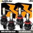 thumbnail image 1 of 9005 H11/H8/H9 LED Headlight Bulbs Combo Hi&Lo Beam Bulbs Kit Plug and Play 35W 6000K 4Pcs, 1 of 12