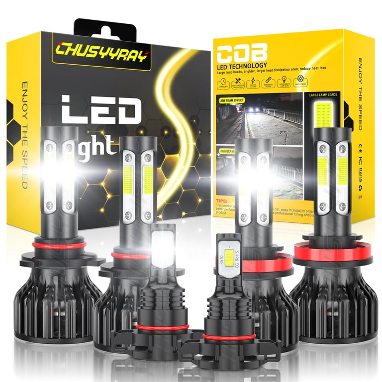 9005+H11/H8/H9 LED Headlight Hi/Lo Beam+H16 2504 Fog Light 6x White For Dodge  Charger 2011-2014 - Walmart.com