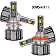 thumbnail image 1 of 9005+H11 High/Low Beam For Jeep Grand Cherokee 2011-2018  LED Headlight Light Bulbs White 4pcs, 1 of 12