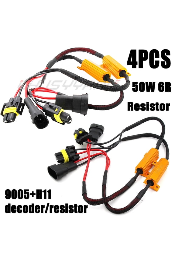 9005 H11 LED Anti Flicker Adapter Headlight Automotive Bulb 4 Pack