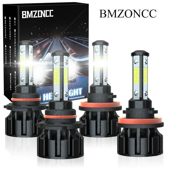 9005 H11 LED Headlight Bulbs,High Low Beam Replacement, 8000LM 6000K White,4PCS