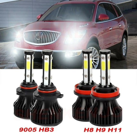 9005 H11 LED Headlight Bulbs for Buick Encore 2013 2014 2015 2016 2017 2018 2019 2020 High&Low Beam 4pcs