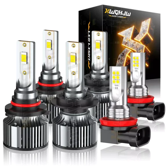 9005 H7 H11 Combo LED Headlight Hi/Lo Fog Light Bulbs Fit Mazda 3 2004 2005 2006