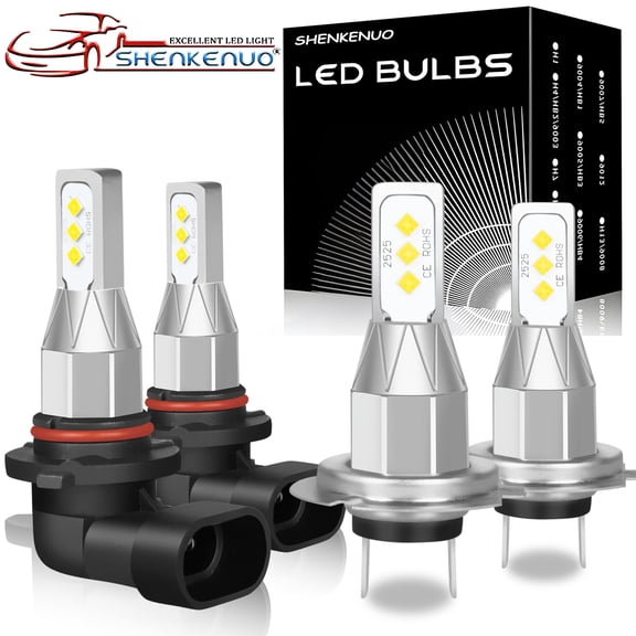 9005+H7 LED Bulbs for Subaru Outback 2002-2014 Headlight High Low Beam Lamp 300% Brighter than Halogen 4pcs