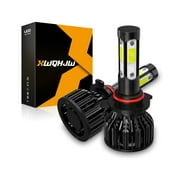 9005/HB3/H10/H12 LED Headlight Bulbs High/Low Beam 6000K Pure White Rapid Cooling IP67, Pack of 2