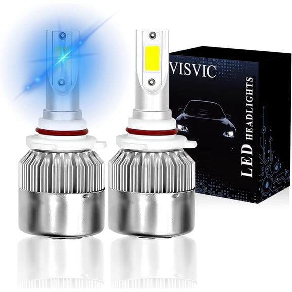 9005/HB3 LED COB High Beam Headlight Kit Bulb Replace HID or Halogen Lamp Bulb, 55W Super Bright LED Headlights Conversion Kit 8000K Blue Ice, Pack of 2