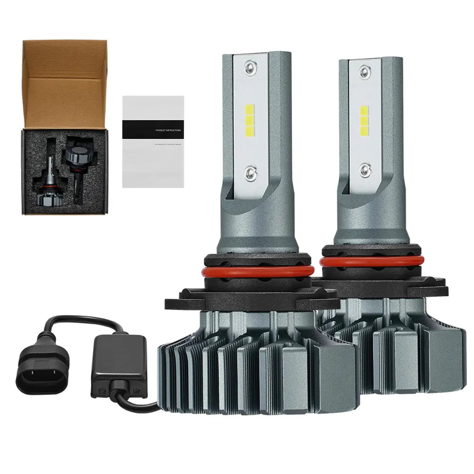 9005/HB3 LED Headlight Bulbs 120W 6000K ‎‎14000LM White Dual-function ...