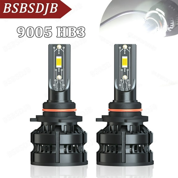 9005 HB3 LED Headlight Bulbs Conversion Kit 6000K Bright White High Beam