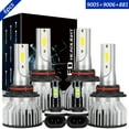 thumbnail image 1 of 9005 High+9006 Low+881 Fog Light for Freightliner Columbia 2005-2017 LED Headlight Bulbs 6pcs, 1 of 16