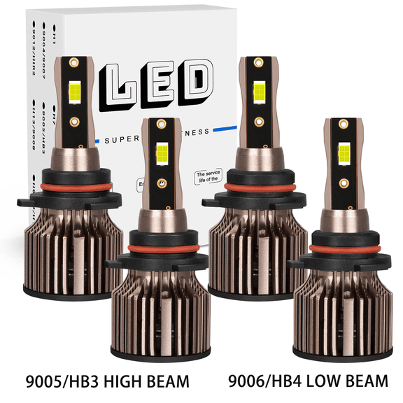 9005 High+9006 Low Beam For Buick LeSabre 2000-2005 LED Headlight Bulbs White 4pcs