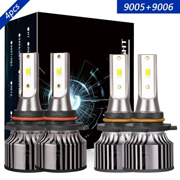 9005 High+9006 Low Beam for Chevy Suburban 2500 2000-2006 LED Headlight Bulbs Kit 4pcs
