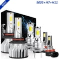 thumbnail image 1 of 9005 High+H7 Low+H11 Fog Light for Kia Forte 2017-2018 LED Headlight Bulb 6000K White 6pcs, 1 of 18