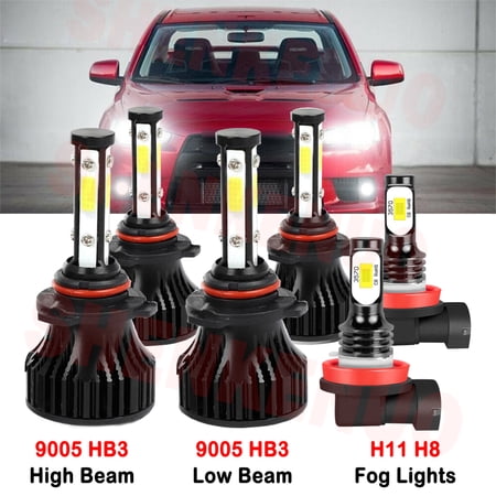 9005 High&Low Beam for Hyundai Santa Fe 2019-2020 LED Headlights H11 Fog Lights 6pcs