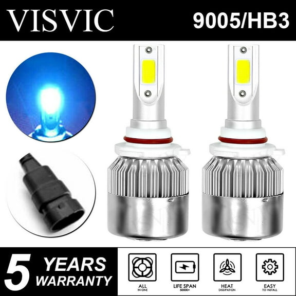 9005 Ice Blue LED Headlight Bulbs for Acura CL RL TL CSX TSX MDX High Beam 8000K