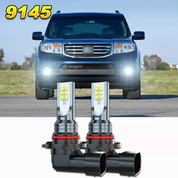 9005 LED Daytime Running DRL Bulbs for 2008-2015 Honda Pilot Accord Civic 6000K Diamond White 2Pcs