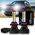 thumbnail image 1 of 9005 LED Headlght Bulbs for 2011 2012 2013 2014 2015 Ford Explorer Low Beam and LED High Beam, 1 of 9