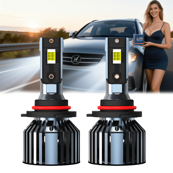 9005 LED Headlight Bulb For 1999 Mitsubishi Eclipse,Standard High Beam or Low Beam or Fog Light Bulb,9005 White Headlight Bulbs,High Brightness Headlight Bulb, Pack of 2