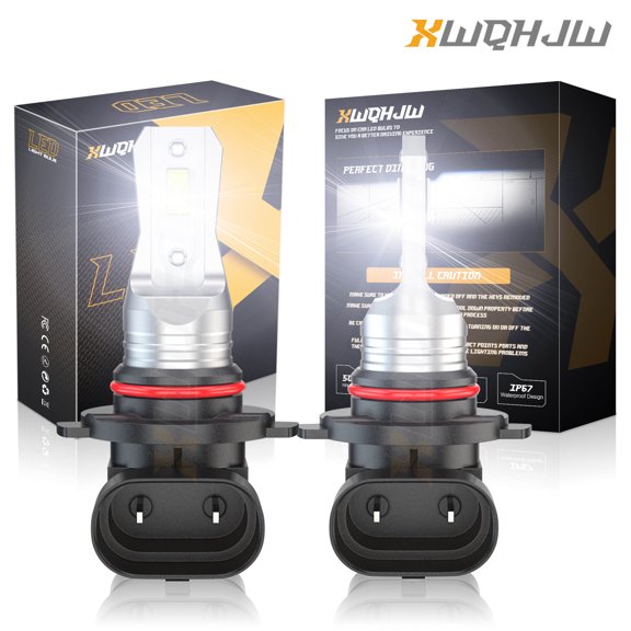 9005 LED Headlight Bulbs 6000K White, 12000LM 500% Brighter 9005 LED Bulb for High Beam, HB3 LED Headlight Bulb, Pack of 2