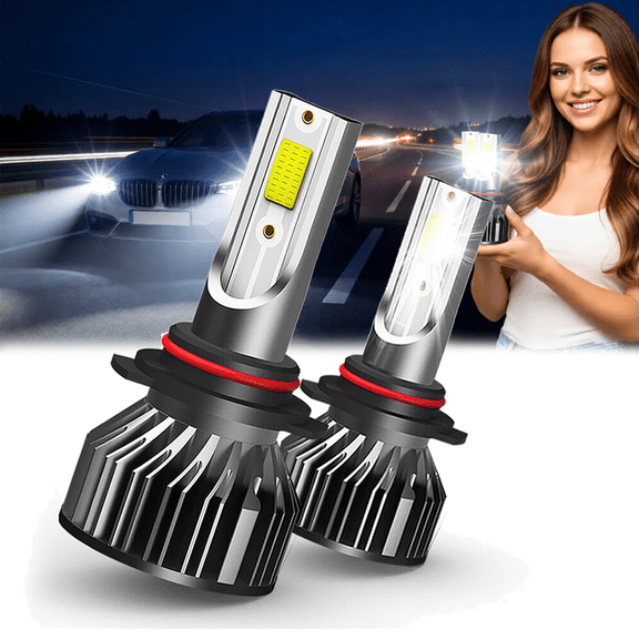 9005 LED Headlight Bulbs For Ford Escape 2017-2019 with projectorDirect Plug and Play, 6500K Halogen High Low Beams Car LED bulbs Replacement 12V-100W, Pack of 2