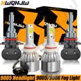 thumbnail image 1 of 9005 LED Headlight Bulbs High Low Beam 9005/9006 Foglight Replacement 6000K Cool White Pack of 4, 1 of 16