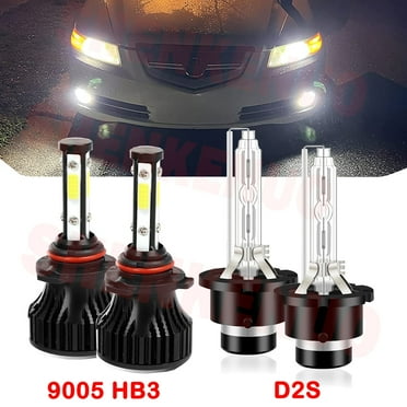 9005 LED High Beam Bulbs for Acura NSX 2002 2003 2004 2005 D2S Low Beam Xenon HID Headlights 4pcs